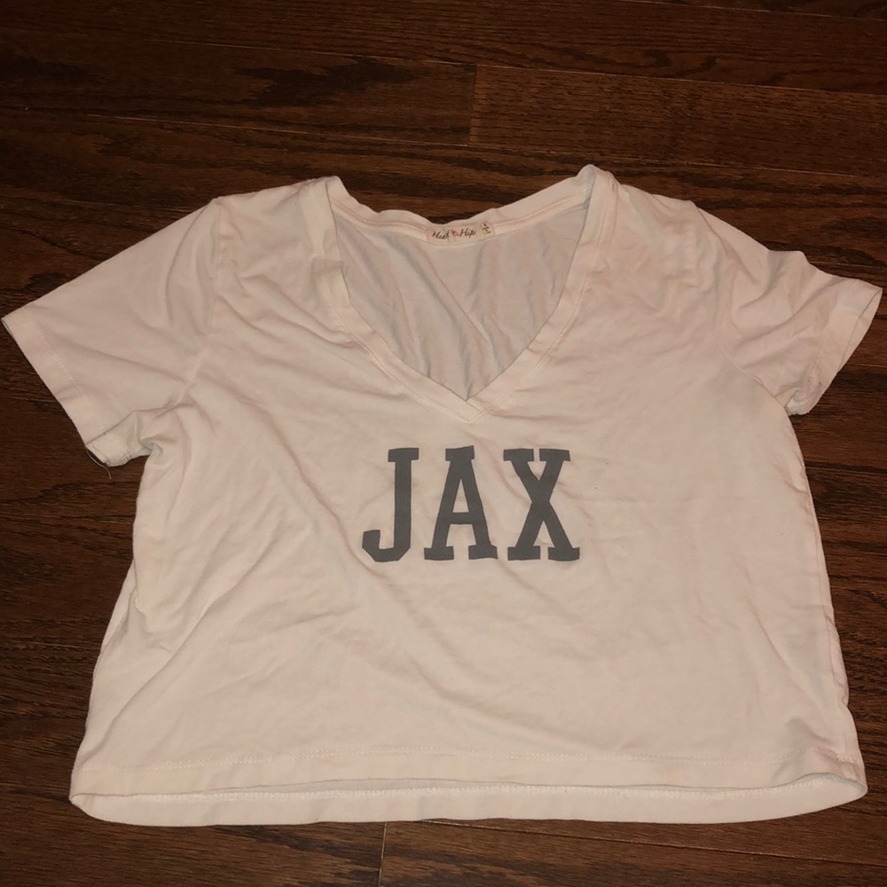 crop top white t